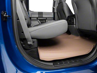 Weathertech DigitalFit Rear Floor Liner; Tan (15-24 F-150 SuperCab, SuperCrew)