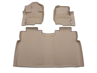 Weathertech DigitalFit Front and Rear Floor Liners; Tan (15-24 F-150 SuperCab, SuperCrew)