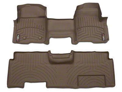 Weathertech DigitalFit Front Over the Hump and Rear Floor Liners; Tan (09-14 F-150 SuperCab, SuperCrew)