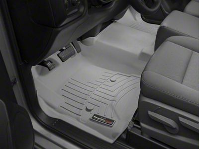 Weathertech DigitalFit Front Over the Hump Floor Liner; Gray (14-18 Silverado 1500)