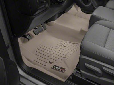 Weathertech DigitalFit Front Over the Hump Floor Liner; Tan (14-18 Silverado 1500)