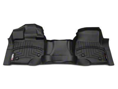 Weathertech DigitalFit Front Floor Liners for Vinyl Floors; Black (15-25 F-150 SuperCab, SuperCrew w/ Front Bench Seat)