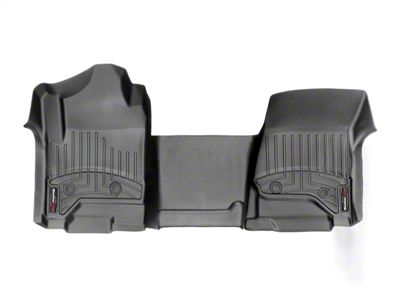 Weathertech DigitalFit Front Over the Hump Floor Liner for Vinyl Floors; Black (14-18 Sierra 1500 Double Cab, Crew Cab)