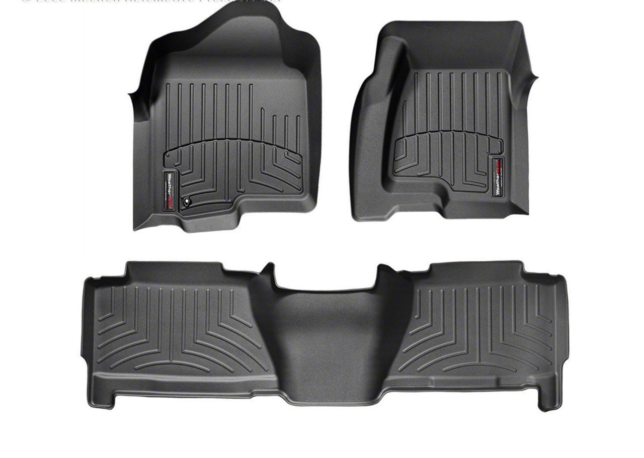 Weathertech Silverado DigitalFit Front & Rear Floor Liners Black