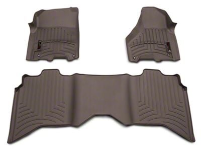 Weathertech DigitalFit Front and Rear Floor Liners; Cocoa (09-18 RAM 1500 Crew Cab)