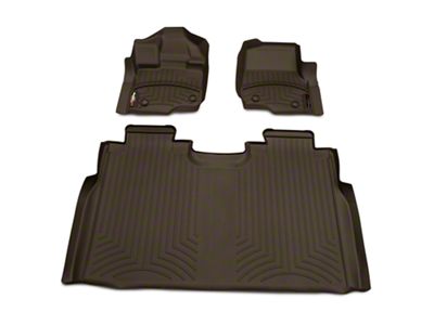 Weathertech DigitalFit Front and Rear Floor Liners; Cocoa (15-25 F-150 SuperCrew)