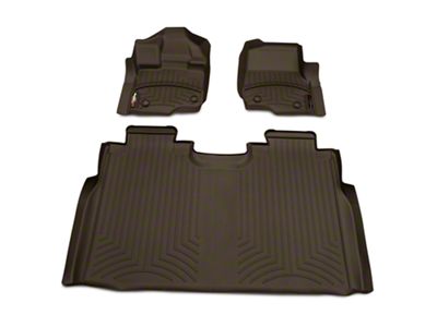 Weathertech DigitalFit Front and Rear Floor Liners; Cocoa (15-24 F-150 SuperCrew)