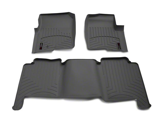 Weathertech DigitalFit Front and Rear Floor Liners; Gray (04-08 F-150 SuperCrew)