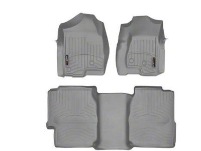 Weathertech DigitalFit Front and Rear Floor Liners; Gray (99-06 Silverado 1500 Extended Cab)