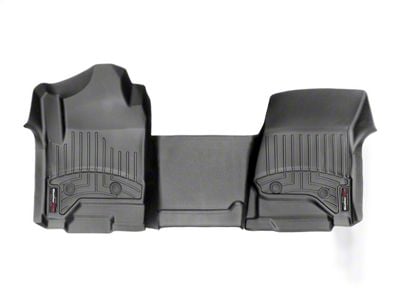 Weathertech DigitalFit Front Over the Hump and Rear Floor Liners for Vinyl Floors; Black (14-18 Sierra 1500 Crew Cab)