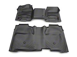 Weathertech DigitalFit Front Over the Hump and Rear Floor Liners for Vinyl Floors; Black (14-18 Silverado 1500 Crew Cab)