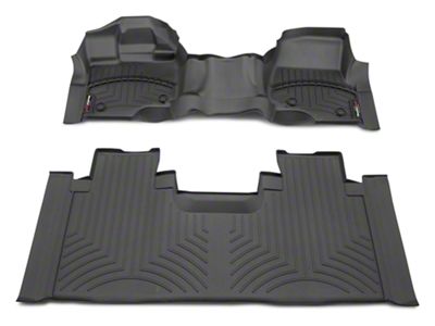 Weathertech DigitalFit Front Over the Hump and Rear Floor Liners; Black (15-25 F-150 SuperCab)