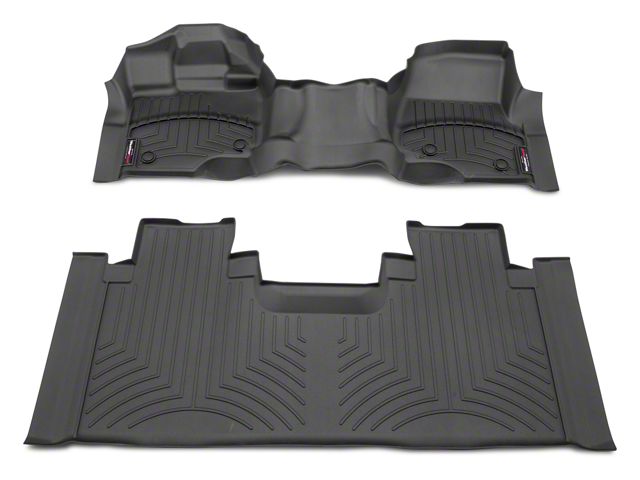 Weathertech DigitalFit Front Over the Hump and Rear Floor Liners; Black (15-24 F-150 SuperCab)