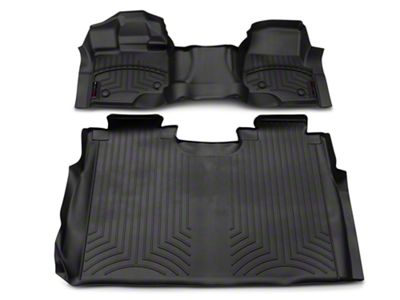 Weathertech DigitalFit Front Over the Hump and Rear Floor Liners for Vinyl Floors; Black (15-25 F-150 SuperCrew)