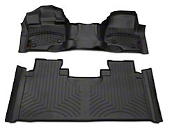 Weathertech DigitalFit Front Over the Hump and Rear Floor Liners for Vinyl Floors; Black (15-25 F-150 SuperCab)