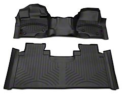 Weathertech DigitalFit Front Over the Hump and Rear Floor Liners for Vinyl Floors; Black (15-24 F-150 SuperCab)