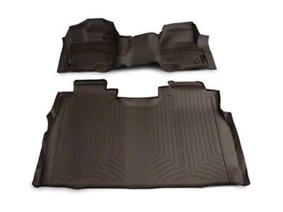 Weathertech DigitalFit Front Over the Hump and Rear Floor Liners; Cocoa (15-25 F-150 SuperCrew)