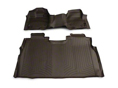 Weathertech DigitalFit Front Over the Hump and Rear Floor Liners; Cocoa (15-24 F-150 SuperCrew)