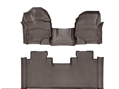 Weathertech DigitalFit Front Over the Hump and Rear Floor Liners; Cocoa (15-25 F-150 SuperCab)