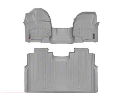 Weathertech DigitalFit Front Over the Hump and Rear Floor Liners; Gray (15-24 F-150 SuperCrew)