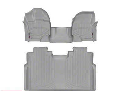Weathertech DigitalFit Front Over the Hump and Rear Floor Liners; Gray (15-25 F-150 SuperCrew)