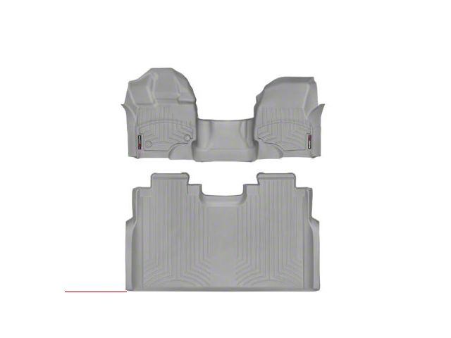 Weathertech DigitalFit Front Over the Hump and Rear Floor Liners; Gray (15-24 F-150 SuperCrew)