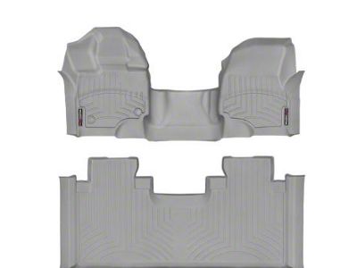 Weathertech DigitalFit Front Over the Hump and Rear Floor Liners; Gray (15-25 F-150 SuperCab)