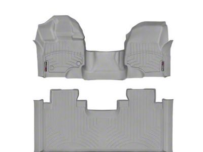 Weathertech DigitalFit Front Over the Hump and Rear Floor Liners; Gray (15-24 F-150 SuperCab)