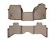 Weathertech DigitalFit Front Over the Hump and Rear Floor Liners; Tan (12-18 RAM 1500 Quad Cab)