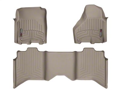 Weathertech DigitalFit Front and Rear Floor Liners; Tan (09-18 RAM 1500 Crew Cab)