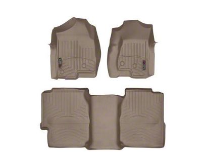 Weathertech DigitalFit Front and Rear Floor Liners; Tan (99-06 Silverado 1500 Extended Cab)