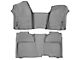 Weathertech DigitalFit Front Over the Hump and Rear Floor Liners with Underseat Coverage; Gray (14-18 Sierra 1500 Crew Cab)