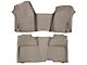 Weathertech DigitalFit Front Over the Hump and Rear Floor Liners with Underseat Coverage; Tan (14-18 Silverado 1500 Crew Cab)