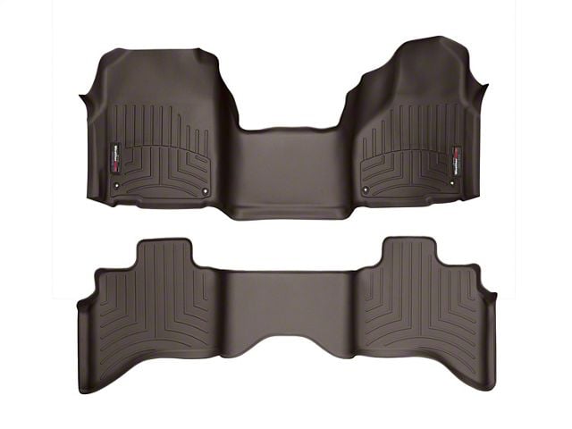 Weathertech DigitalFit Front Over the Hump and Rear Floor Liners; Cocoa (12-18 RAM 1500 Quad Cab)