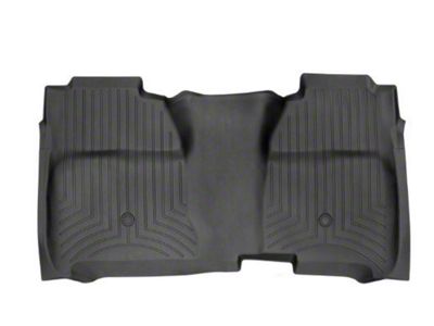 Weathertech DigitalFit Rear Floor Liner for Vinyl Floors; Black (14-18 Sierra 1500 Crew Cab)