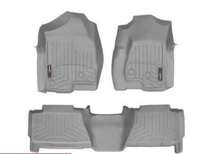 Weathertech DigitalFit Rear Floor Liner; Gray (04-06 Silverado 1500 Crew Cab)