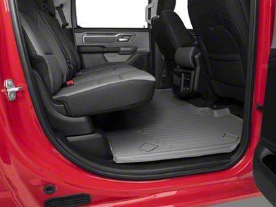 Weathertech DigitalFit Rear Floor Liner; Gray (19-24 RAM 1500 Crew Cab w/o Rear Underseat Storage)