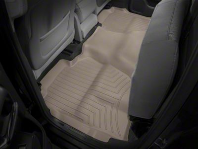 Weathertech DigitalFit Rear Floor Liner; Tan (14-18 Sierra 1500 Double Cab, Crew Cab)