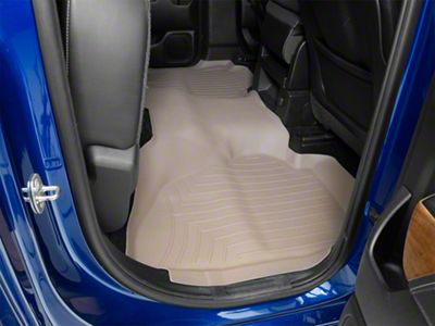 Weathertech DigitalFit Rear Floor Liner; Tan (14-18 Silverado 1500 Double Cab, Crew Cab)