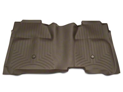 Weathertech DigitalFit Rear Floor Liner with Underseat Coverage; Cocoa (14-18 Silverado 1500 Crew Cab)