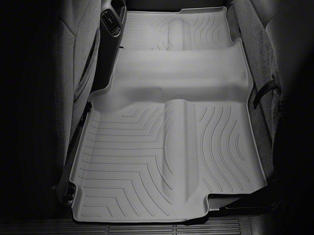 Weathertech DigitalFit Rear Floor Liner with Underseat Coverage; Gray (14-18 Sierra 1500 Crew Cab)
