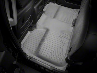Weathertech DigitalFit Rear Floor Liner with Underseat Coverage; Gray (14-18 Silverado 1500 Crew Cab)