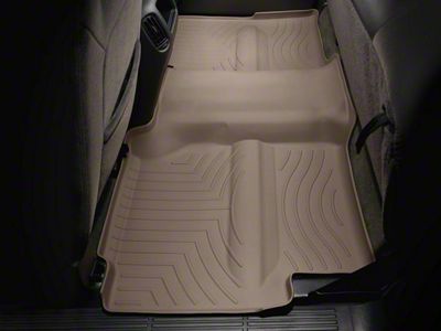 Weathertech DigitalFit Rear Floor Liner with Underseat Coverage; Tan (14-18 Sierra 1500 Crew Cab)