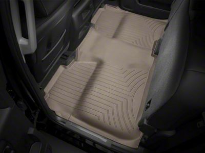 Weathertech DigitalFit Rear Floor Liner with Underseat Coverage; Tan (14-18 Silverado 1500 Crew Cab)