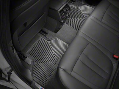 Weathertech All-Weather Rear Rubber Floor Mats; Black (21-25 F-150 SuperCrew w/ Rear Underseat Storage)