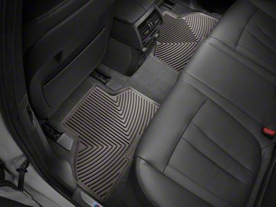 Weathertech All-Weather Rear Rubber Floor Mats; Cocoa (21-25 F-150 SuperCrew w/ Rear Underseat Storage)