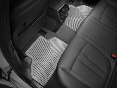 Weathertech All-Weather Rear Rubber Floor Mats; Gray (21-25 F-150 SuperCrew w/ Rear Underseat Storage)