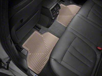 Weathertech All-Weather Rear Rubber Floor Mats; Tan (21-25 F-150 SuperCrew w/ Rear Underseat Storage)