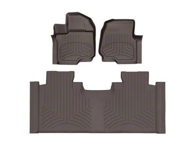 Weathertech Front and Rear Floor Liner HP; Cocoa (15-25 F-150 SuperCab w/ Front Bucket Seats)