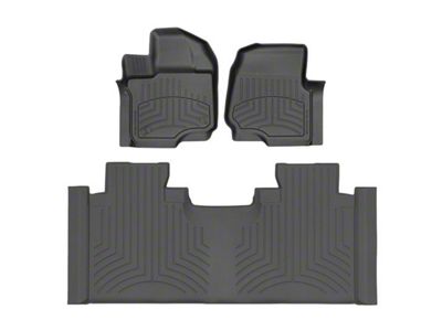 Weathertech Front and Rear Floor Liner HP; Black (15-25 F-150 SuperCab w/ Front Bucket Seats)